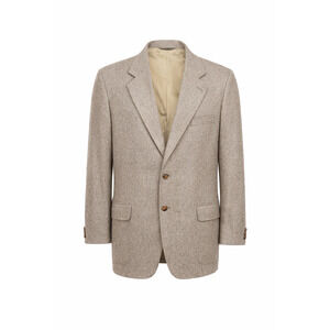 Van Julian for Dillard’s 100% Wool Sport Coat Blazer Taupe Classic Fit Men’s L